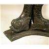 Image 3 : A REGENCY STYLE PATINATED BRONZE DOLPHIN BASE CENTER TABLE