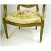 Image 2 : A PAIR OF LOUIS XVI STYLE CARVED GILTWOOD FAUTEUIL A LA RIENE