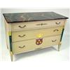 Image 1 : A NEOCLASSICAL STYLE PAINT-DECORATED AND FAUX-MARBLEIZED CHEST OF DRAWERS