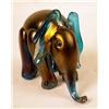 Image 5 : A GROUP OF FOUR IRIDESCENT ART GLASS ELEPHANTS