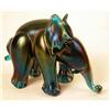 Image 6 : A GROUP OF FOUR IRIDESCENT ART GLASS ELEPHANTS