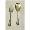 Image 1 : A DOMINICK AND HAFF STERLING SILVER SALAD SERVING FORK AND SPOON