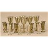 Image 1 : A GROUP OF STERLING SILVER WINE AND CORDIAL GLASSES
