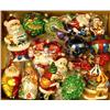 Image 1 : A GROUP OF ASSORTED  PAINT-DECORATED FIGURAL GLASS CHRISTMAS ORNAMENTS