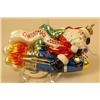 Image 8 : A GROUP OF ASSORTED  PAINT-DECORATED FIGURAL GLASS CHRISTMAS ORNAMENTS
