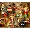 Image 1 : A GROUP OF ASSORTED  PAINT-DECORATED FIGURAL GLASS CHRISTMAS ORNAMENTS