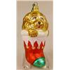 Image 7 : A GROUP OF ASSORTED  PAINT-DECORATED FIGURAL GLASS CHRISTMAS ORNAMENTS