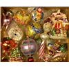 Image 1 : A GROUP OF ASSORTED  PAINT-DECORATED FIGURAL GLASS CHRISTMAS ORNAMENTS