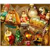 Image 1 : A GROUP OF ASSORTED OVERSIZE PAINT-DECORATED FIGURAL GLASS CHRISTMAS ORNAMENTS