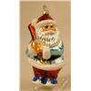 Image 6 : A GROUP OF ASSORTED PAINT-DECORATED FIGURAL GLASS CHRISTMAS ORNAMENTS