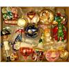 Image 1 : A GROUP OF ASSORTED PAINT-DECORATED FIGURAL GLASS CHRISTMAS ORNAMENTS