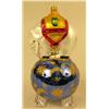 Image 3 : A GROUP OF ASSORTED PAINT-DECORATED FIGURAL GLASS CHRISTMAS ORNAMENTS