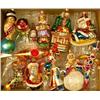 Image 1 : A GROUP OF ASSORTED PAINT-DECORATED FIGURAL GLASS CHRISTMAS ORNAMENTS