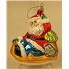 Image 2 : A GROUP OF ASSORTED PAINT-DECORATED FIGURAL GLASS CHRISTMAS ORNAMENTS
