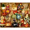Image 1 : A GROUP OF ASSORTED PAINT-DECORATED FIGURAL GLASS CHRISTMAS ORNAMENTS