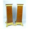 Image 1 : A PAIR OF EMPIRE STYLE PARCEL-GILT MAHOGANIZED PEDESTALS