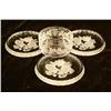 Image 1 : A GROUP OF THREE COLORLESS GLASS COASTERS
