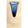 Image 2 : A GROUP OF SIX BLUE CUT TO CLEAR WINE GLASSES