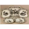 Image 1 : A BLACK AND WHITE PARCEL-GILT DECORATED PORCELAIN DESSERT SERVICE