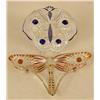 Image 1 : A COBALT CUT TO CLEAR GLASS MOTH-FORM DISH