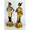 Image 1 : TWO POLYCHROME-DECORATED PARCEL-GILT PORCELAIN FIGURINES