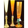 Image 3 : A GROUP OF FIFTEEN COLORED GLASS CHAMPAGNE FLUTES