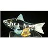 Image 4 : A GROUP OF POLYCHROME AND COLORLESS GLASS FISH SCULPTURES