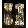 Image 1 : A PAIR OF COLORLESS GLASS CANDLESTICKS
