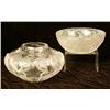 Image 1 : A GROUP OF TWO FROSTED TO CLEAR GLASS BOWLS