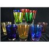 Image 1 : A GROUP OF ASSORTED COLORED GLASS MOSAIC TUMBLERS