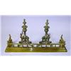 Image 1 : A PAIR OF BAROQUE STYLE CAST-BRASS FIREPLACE ANDIRONS