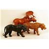 Image 1 : THREE LEATHER ANIMAL FIGURES