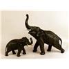 Image 1 : TWO CAST BRONZE PATINATED METAL FIGURAL ELEPHANTS