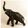 Image 2 : TWO CAST BRONZE PATINATED METAL FIGURAL ELEPHANTS