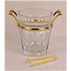 Image 1 : A GILT-METAL DECORATED COLORLESS GLASS ICE BUCKET