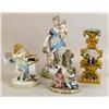 Image 1 : A GROUP OF THREE POLYCHROME-DECORATED PARCEL-GILT PORCELAIN FIGURINES
