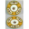 Image 1 : A PAIR OF ROYAL DOULTON HAND-PAINTED FLORAL AND PARCEL-GILT SERVICE PLATES