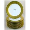 Image 1 : A SET OF TWELVE GOLD RIM PORCELAIN CHARGERS