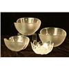 Image 1 : A GROUP OF FOUR FROSTED TO CLEAR  BOWLS