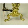 Image 2 : A PAIR OF CLASSICAL STYLE CAST-BRASS AND WROUGHT-IRON ANDIRONS