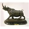 Image 1 : A CAST-BRONZE SCULPTURE OF A RHINO