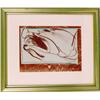 Image 1 : A FRAMED POLYCHROME ABSTRACT CRAYON ON PAPER