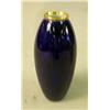 Image 2 : A METAL FIGURAL MOUNTED COBALT GLAZED PORCELAIN VASE