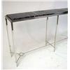 Image 2 : A CONTEMPORARY CHROME AND MARBLE PIER TABLE