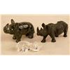Image 2 : A GROUP OF ASSORTED RHINOCEROS FIGURINES