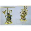 Image 2 : A PAIR OF POLYCHROME-DECORATED GILT-METAL MOUNTED LAMPS