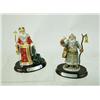 Image 1 : TWO POLYCHROME-DECORATED PEWTER HOLIDAY FIGURES