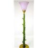 Image 1 : A POLYCHROME ART GLASS "BEAN STALK" FLOOR LAMP