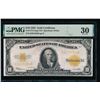 Image 1 : 1922 $10 Large Serial Gold Certificate PMG 30