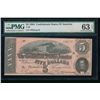 Image 1 : 1864 $5 T-69 Confederate PMG 63EPQ